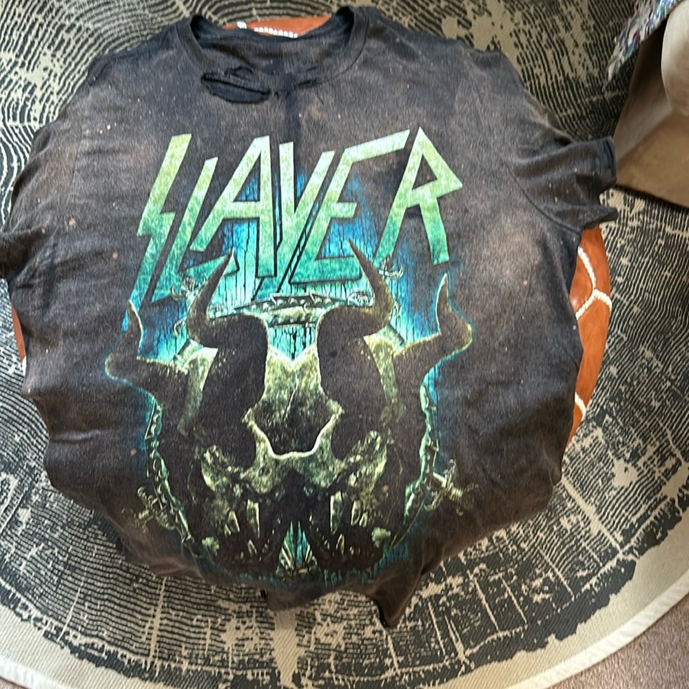 Slayer 💀 | Bleached Distressed Graphic Tee